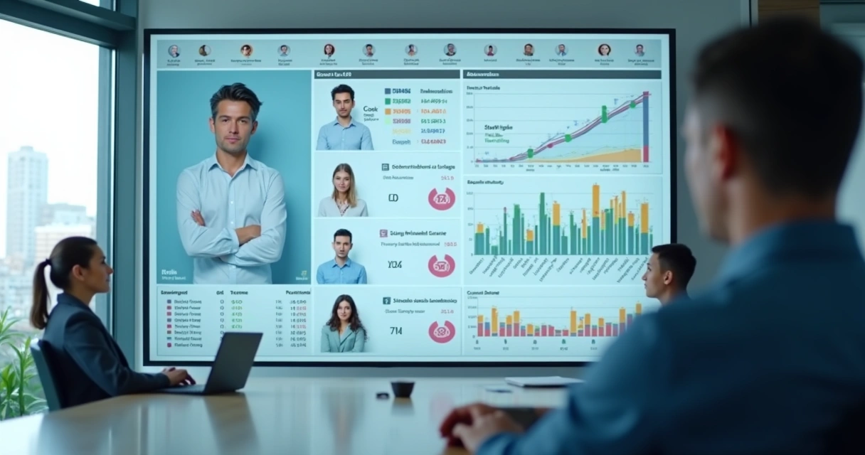 Dashboard mostrando dados de absenteísmo em uma empresa 