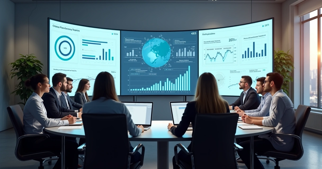 Profissionais de diferentes departamentos reunidos com o RH 
