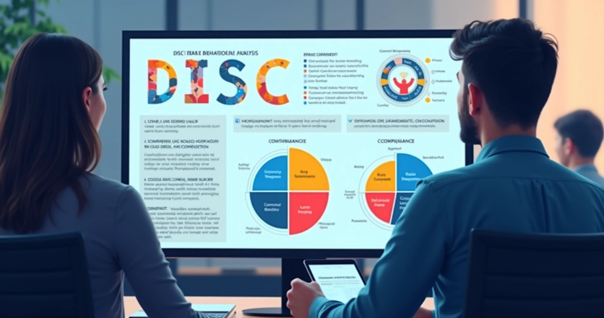 Gráfico de análise comportamental DISC em relatório de equipe