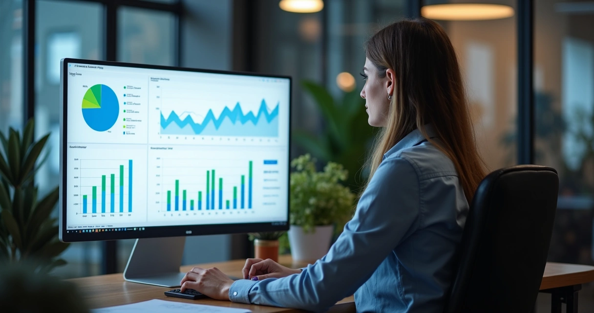 Profissional de RH analisando painel de dados comportamentais 